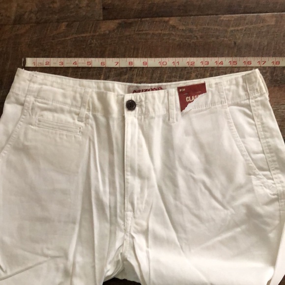 NEW 34” Waist White Mens Cotton Shorts Vacation Tropics Arizona Jean Co - Picture 6 of 7